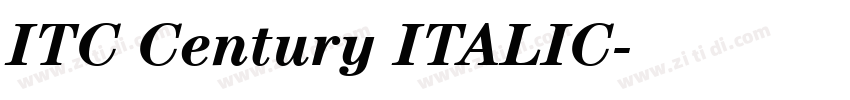ITC Century ITALIC字体转换